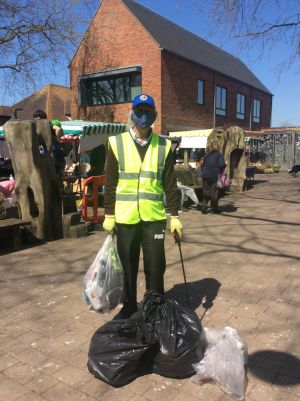 Litter Picking President Brian